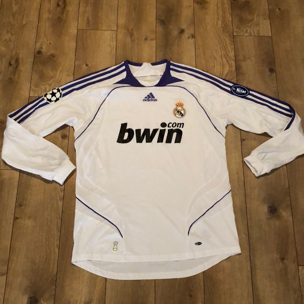 Adidas Real Madrid long sleeve jersey- size L